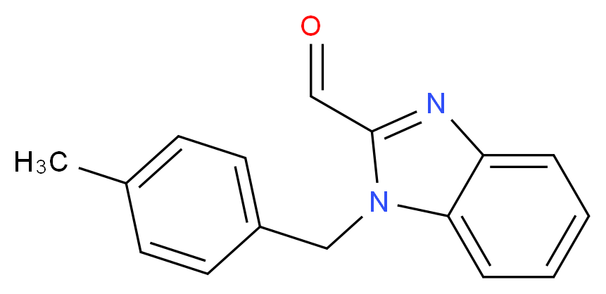1-[(4-methylphenyl)methyl]-1H-1,3-benzodiazole-2-carbaldehyde_分子结构_CAS_537010-30-3