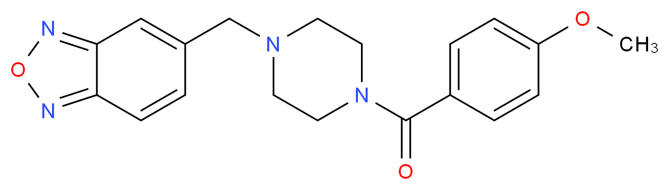 5-{[4-(4-methoxybenzoyl)-1-piperazinyl]methyl}-2,1,3-benzoxadiazole_分子结构_CAS_)