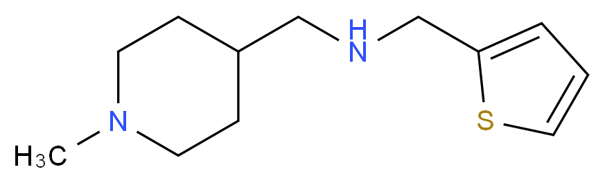 [(1-Methylpiperidin-4-yl)methyl]-(2-thienyl-methyl)amine_分子结构_CAS_883531-77-9)