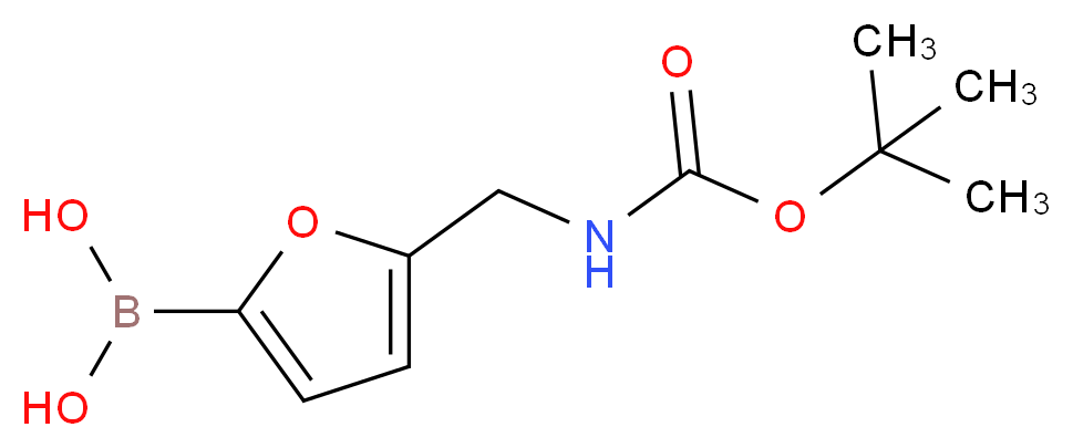 [5-({[(tert-butoxy)carbonyl]amino}methyl)furan-2-yl]boronic acid_分子结构_CAS_1072946-49-6