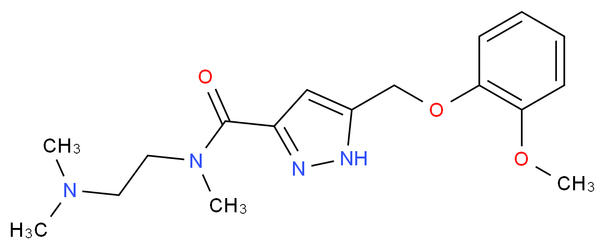 N-[2-(dimethylamino)ethyl]-5-[(2-methoxyphenoxy)methyl]-N-methyl-1H-pyrazole-3-carboxamide_分子结构_CAS_)
