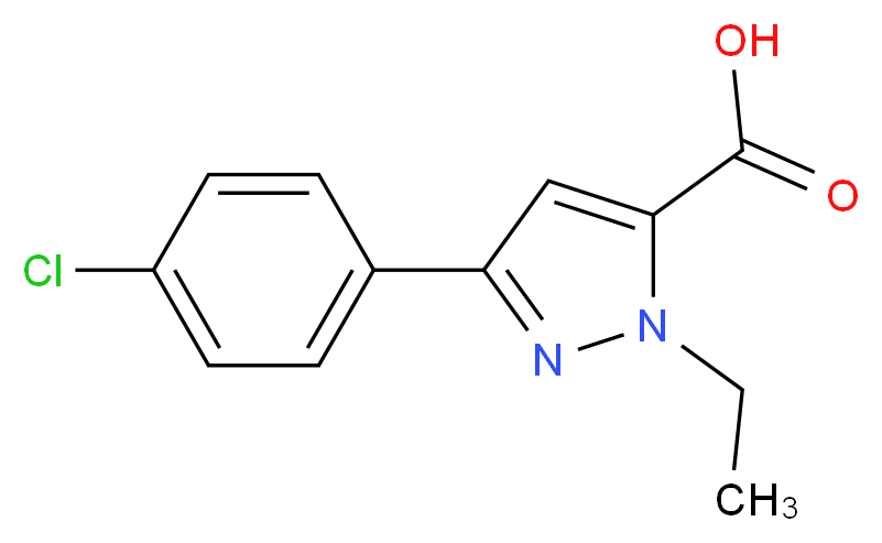 5-(4-Chloro-phenyl)-2-ethyl-2H-pyrazole-3-carboxylic acid_分子结构_CAS_)