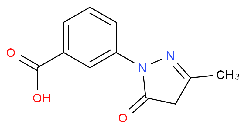 3-(3-methyl-5-oxo-4,5-dihydro-1H-pyrazol-1-yl)benzoic acid_分子结构_CAS_60297-63-4