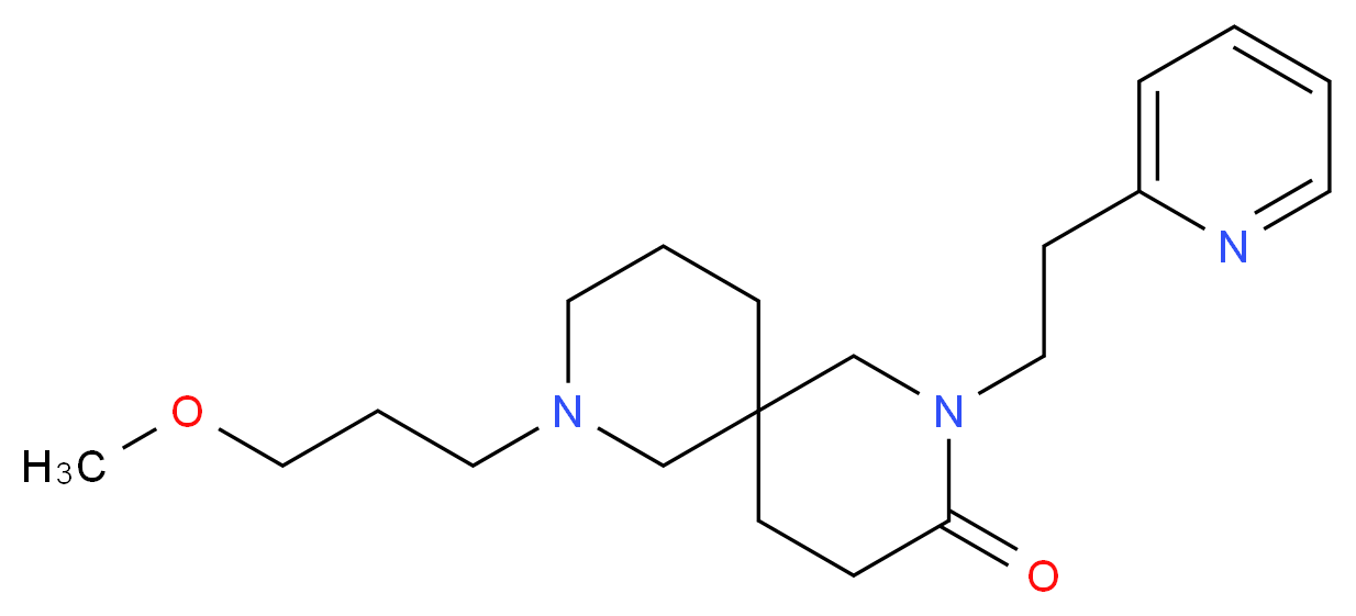 8-(3-methoxypropyl)-2-[2-(2-pyridinyl)ethyl]-2,8-diazaspiro[5.5]undecan-3-one_分子结构_CAS_)