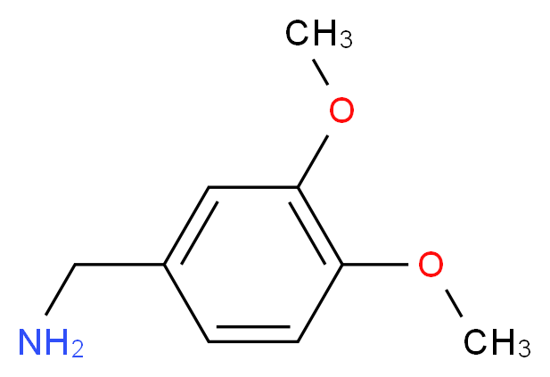 (3,4-dimethoxyphenyl)methanamine_分子结构_CAS_5763-61-1