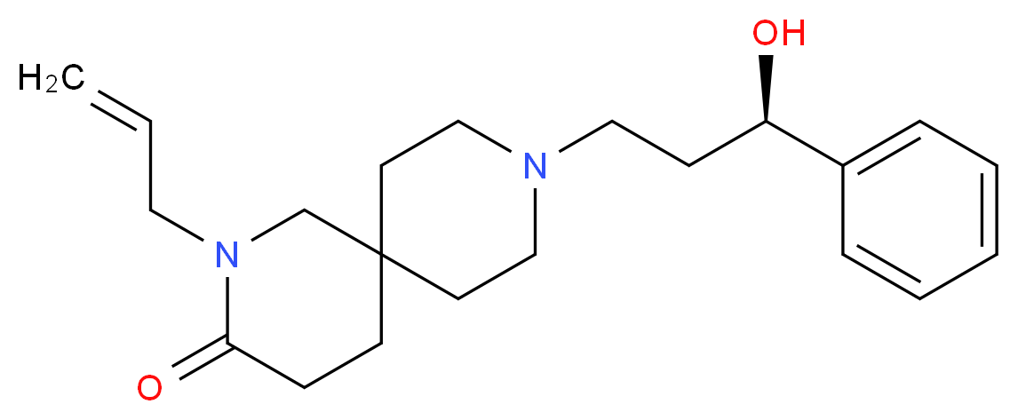 2-allyl-9-[(3R)-3-hydroxy-3-phenylpropyl]-2,9-diazaspiro[5.5]undecan-3-one_分子结构_CAS_)