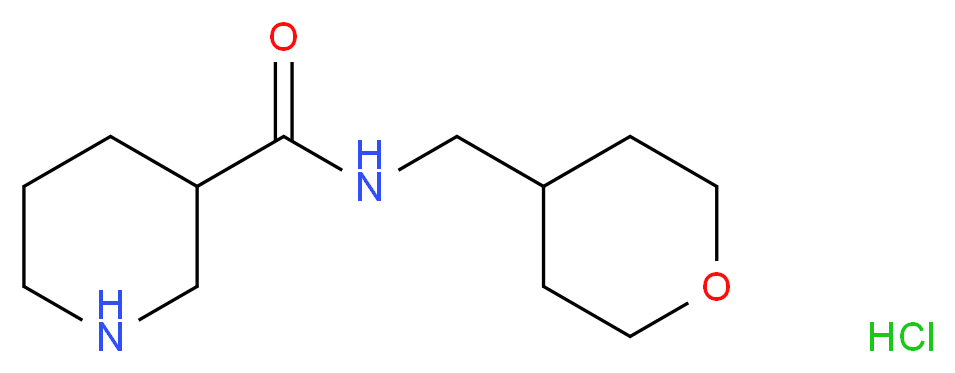 N-(Tetrahydro-2H-pyran-4-ylmethyl)-3-piperidinecarboxamide hydrochloride_分子结构_CAS_)