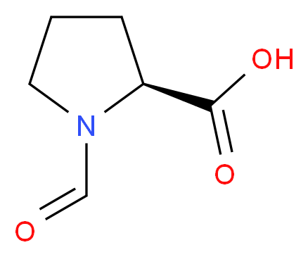 (2S)-1-formylpyrrolidine-2-carboxylic acid_分子结构_CAS_13200-83-4