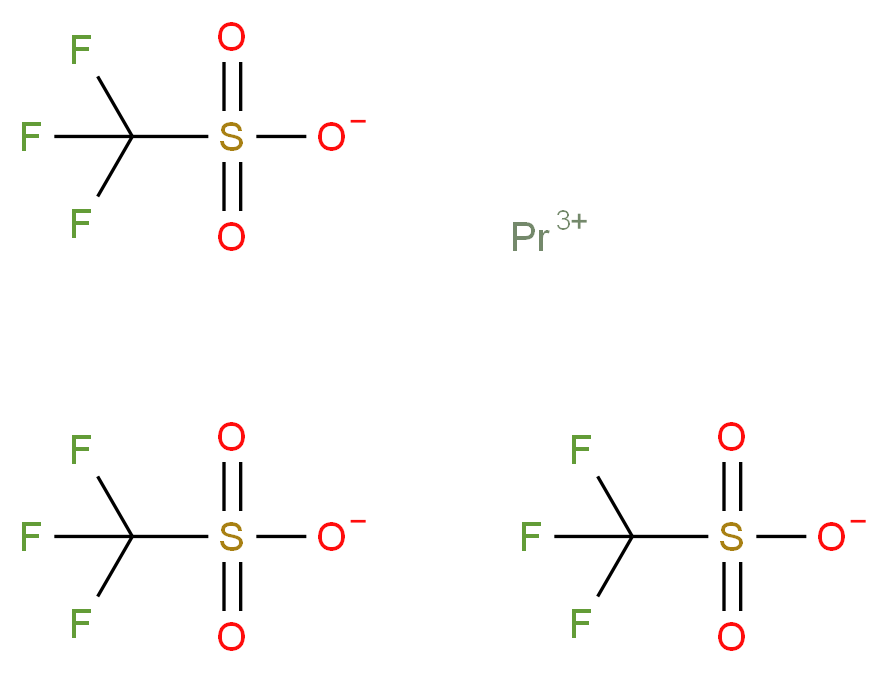 praseodymium(3+) ion tritrifluoromethanesulfonate_分子结构_CAS_52093-27-3