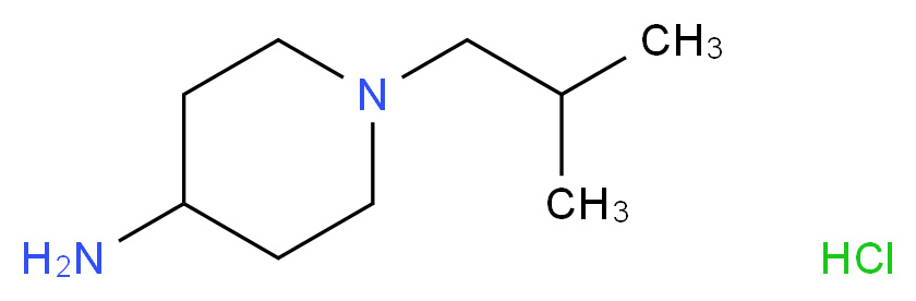 1-(2-methylpropyl)piperidin-4-amine hydrochloride_分子结构_CAS_1177306-12-5