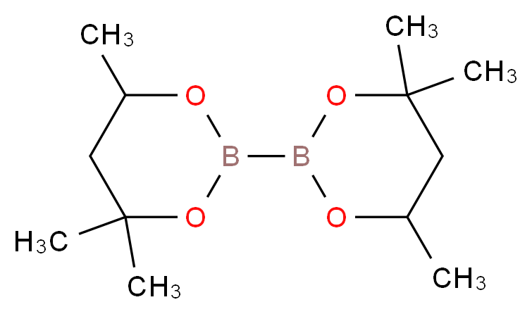 4,4,6-trimethyl-2-(4,4,6-trimethyl-1,3,2-dioxaborinan-2-yl)-1,3,2-dioxaborinane_分子结构_CAS_230299-21-5