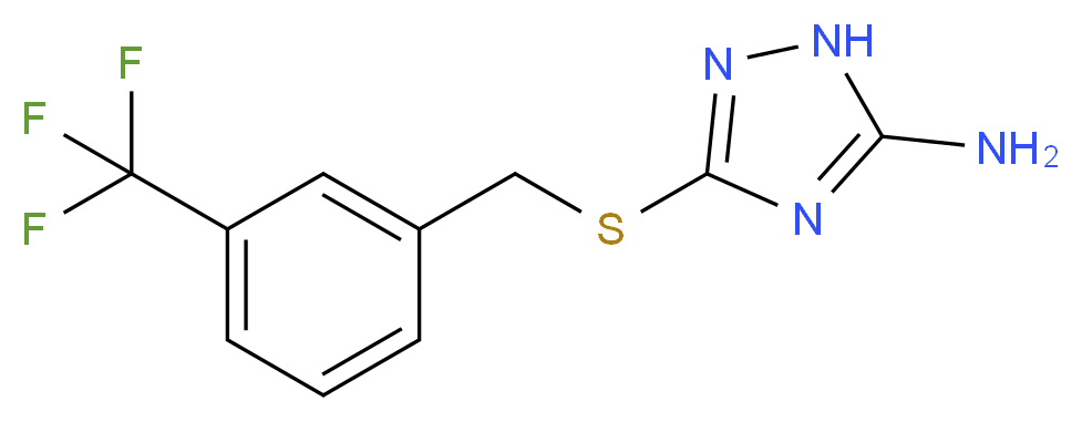 3-{[3-(Trifluoromethyl)benzyl]sulfanyl}-1H-1,2,4-triazol-5-amine_分子结构_CAS_)