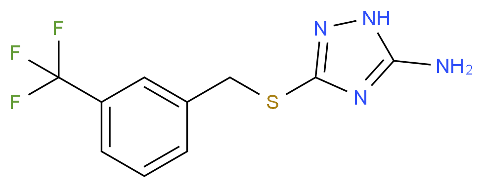 5-Amino-3-[3-(trifluoromethyl)benzylthio]-1H-1,2,4-triazole 97%_分子结构_CAS_)