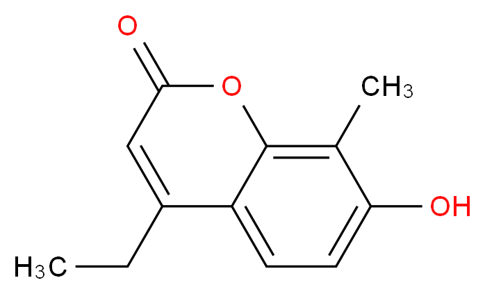 4-ethyl-7-hydroxy-8-methyl-2H-chromen-2-one_分子结构_CAS_426250-36-4