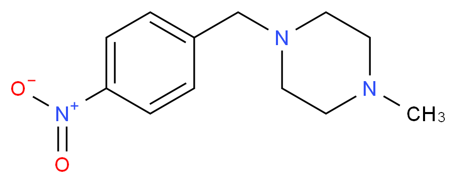 1-Methyl-4-(4-nitrobenzyl)piperazine_分子结构_CAS_70261-81-3)
