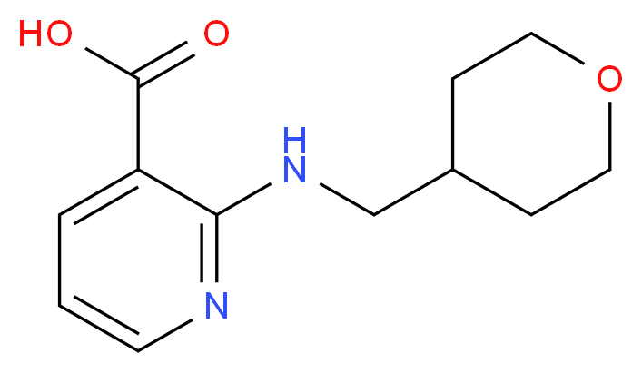 2-[(Tetrahydro-2H-pyran-4-ylmethyl)amino]-nicotinic acid_分子结构_CAS_)