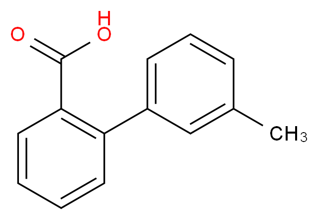 3'-methylbiphenyl-2-carboxylic acid_分子结构_CAS_107412-71-5)