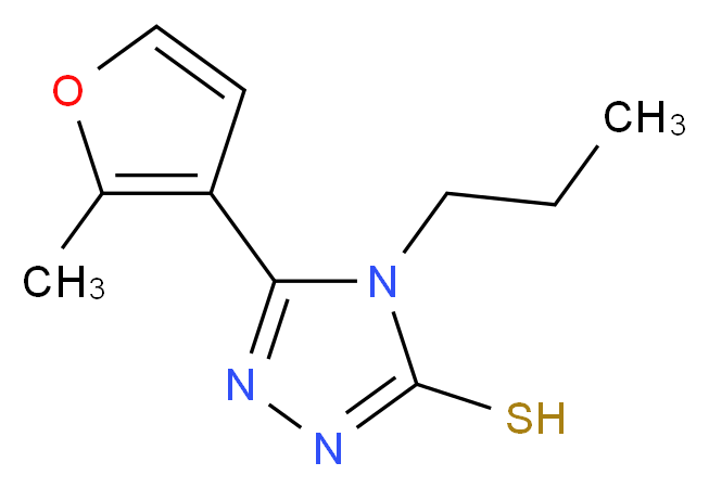 5-(2-Methyl-3-furyl)-4-propyl-4H-1,2,4-triazole-3-thiol_分子结构_CAS_725218-33-7)