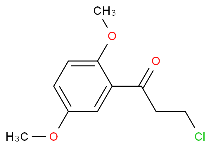 3-chloro-1-(2,5-dimethoxyphenyl)propan-1-one_分子结构_CAS_50786-60-2