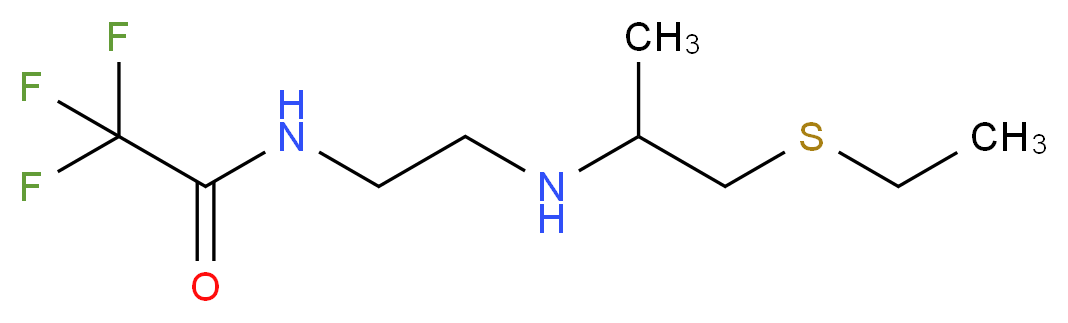 N-(2-{[2-(ethylthio)-1-methylethyl]amino}ethyl)-2,2,2-trifluoroacetamide_分子结构_CAS_)