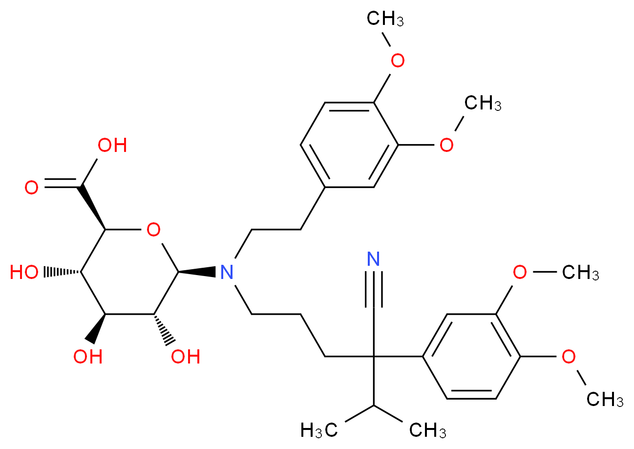 Nor Verapamil N-β-D-Glucuronide _分子结构_CAS_126883-99-6)