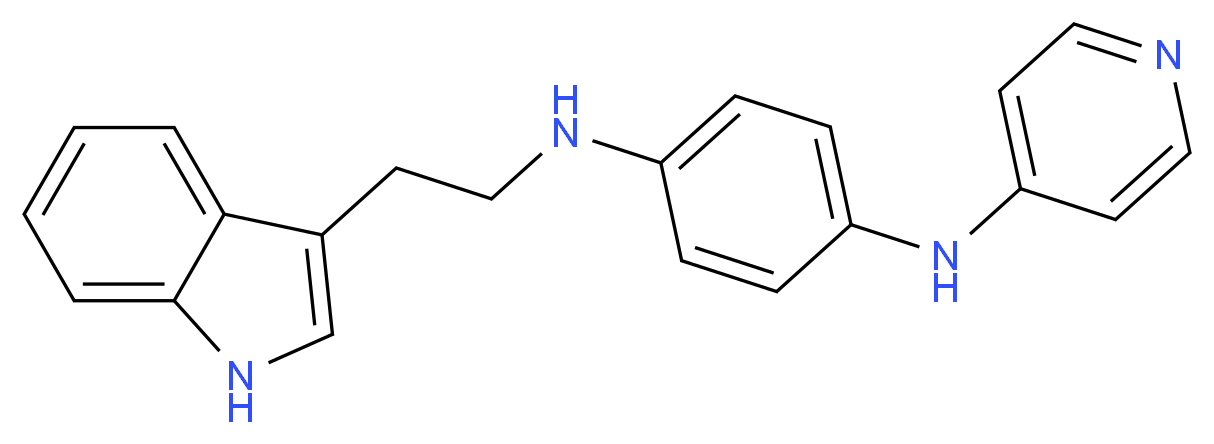 1-N-[2-(1H-indol-3-yl)ethyl]-4-N-(pyridin-4-yl)benzene-1,4-diamine_分子结构_CAS_881202-45-5