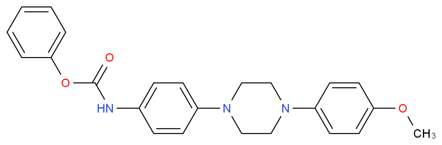 4-{[4-(4-Methyloxy-phenyl)-piperazin-1-yl]-phenyl}-carbamic Acid Phenyl Ester_分子结构_CAS_74853-06-8)