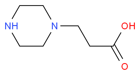 3-(piperazin-1-yl)propanoic acid_分子结构_CAS_27245-31-4