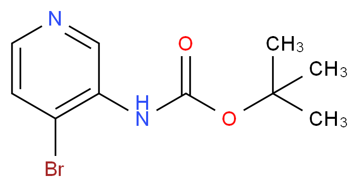 3-Boc-Amino-4-bromopyridine_分子结构_CAS_885275-14-9)