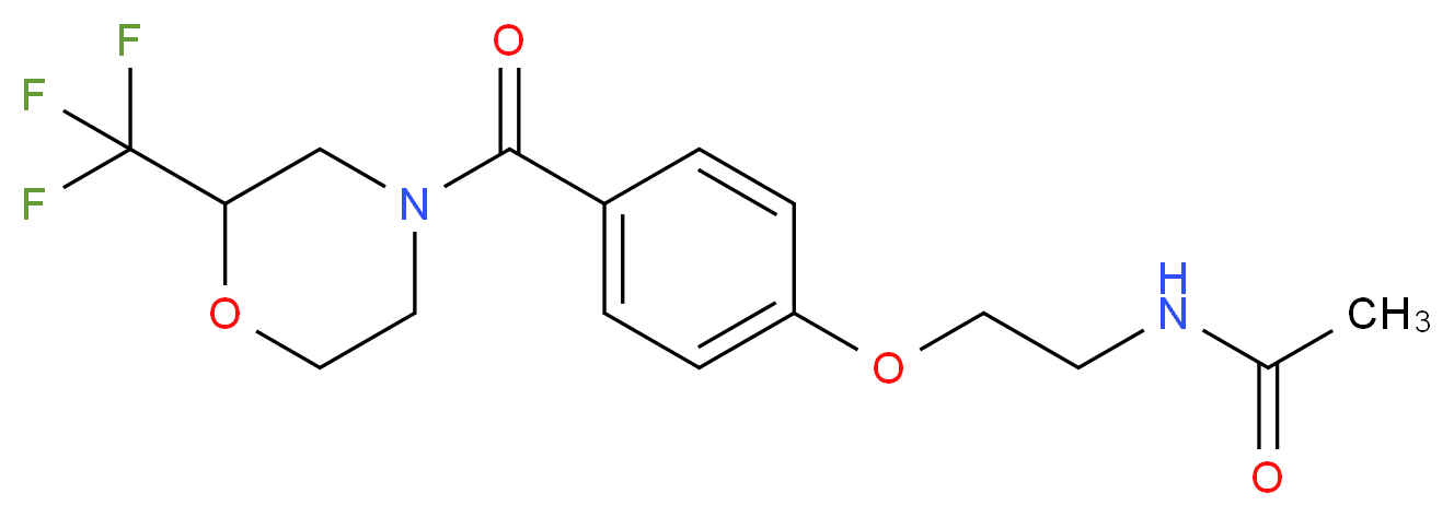 N-[2-(4-{[2-(trifluoromethyl)morpholin-4-yl]carbonyl}phenoxy)ethyl]acetamide_分子结构_CAS_)