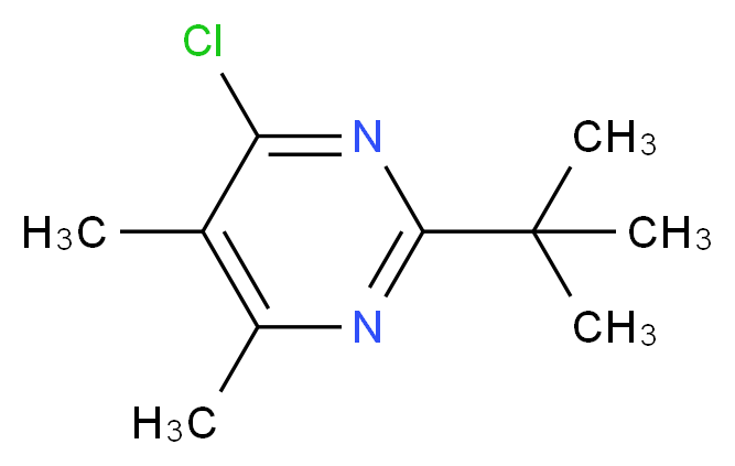 2-tert-butyl-4-chloro-5,6-dimethylpyrimidine_分子结构_CAS_)