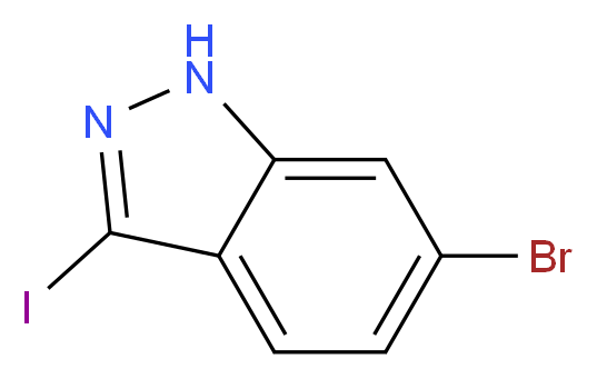 6-Bromo-3-iodo-1H-indazole_分子结构_CAS_885521-88-0)