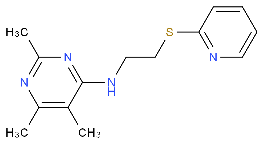 2,5,6-trimethyl-N-[2-(pyridin-2-ylthio)ethyl]pyrimidin-4-amine_分子结构_CAS_)