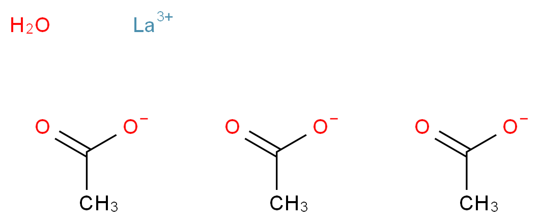 乙酸镧(III)倍半 水合物_分子结构_CAS_25721-92-0)