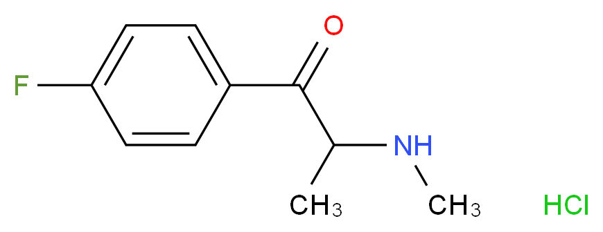 1-(4-fluorophenyl)-2-(methylamino)propan-1-one hydrochloride_分子结构_CAS_7589-35-7