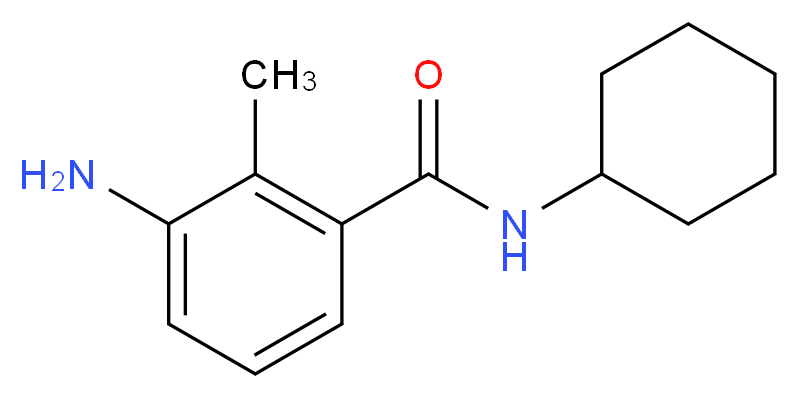 3-amino-N-cyclohexyl-2-methylbenzamide_分子结构_CAS_903843-12-9)