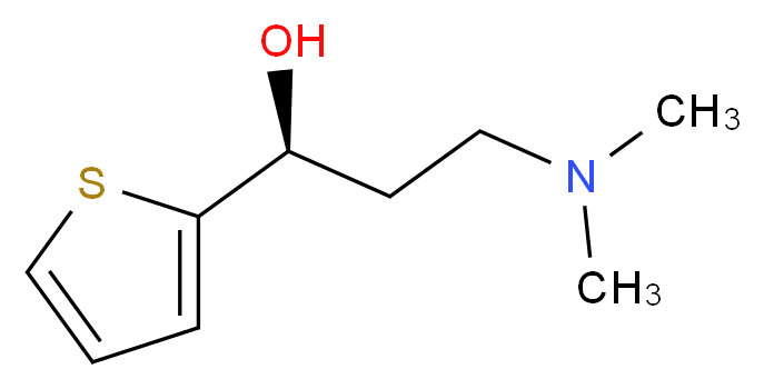 (S)-(-)-N,N-Dimethyl-3-hydroxy-3-(2-thienyl)propanamine_分子结构_CAS_132335-44-5)