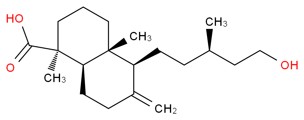 (1S,4aR,5S,8aR)-5-[(3R)-5-hydroxy-3-methylpentyl]-1,4a-dimethyl-6-methylidene-decahydronaphthalene-1-carboxylic acid_分子结构_CAS_6832-60-6