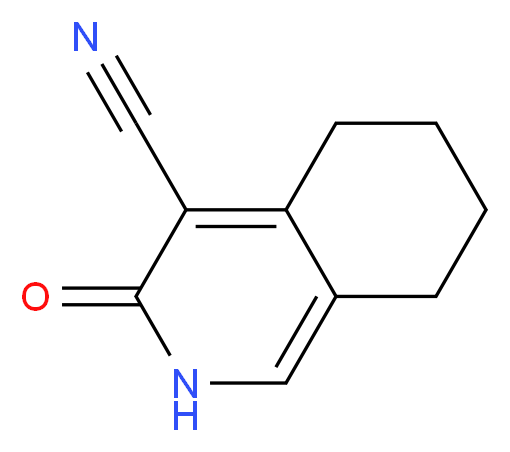 3-oxo-2,3,5,6,7,8-hexahydro-4-isoquinolinecarbonitrile_分子结构_CAS_53661-31-7)
