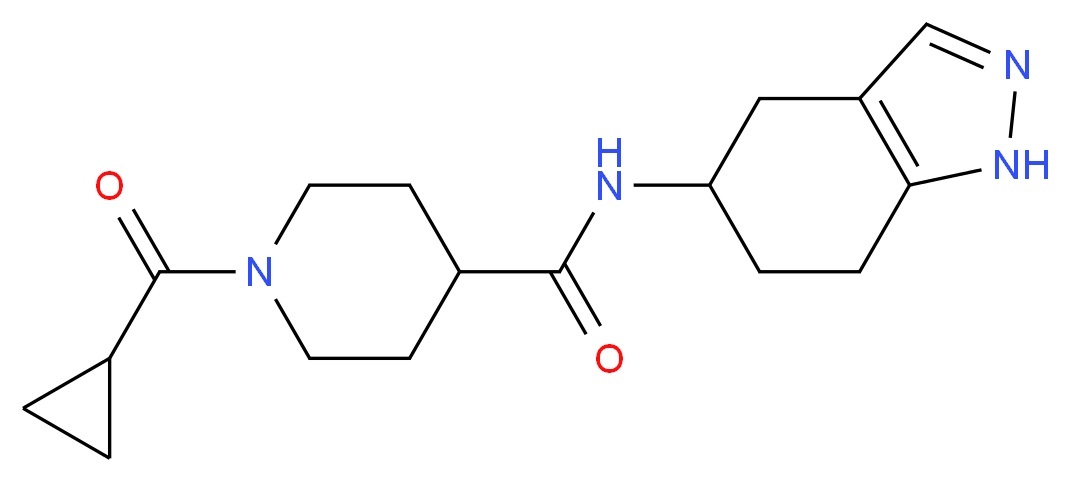 1-(cyclopropylcarbonyl)-N-(4,5,6,7-tetrahydro-1H-indazol-5-yl)-4-piperidinecarboxamide_分子结构_CAS_)