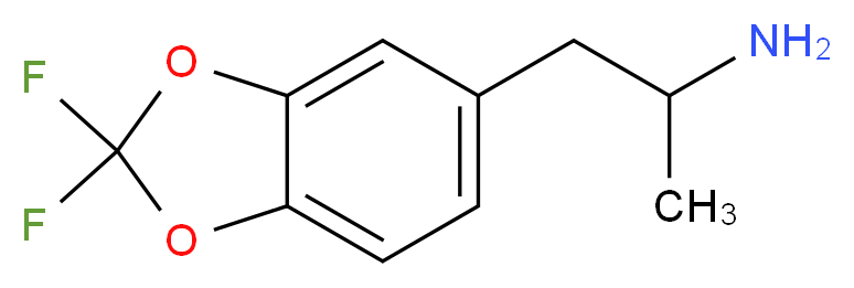1-(2,2-difluoro-2H-1,3-benzodioxol-5-yl)propan-2-amine_分子结构_CAS_910393-51-0