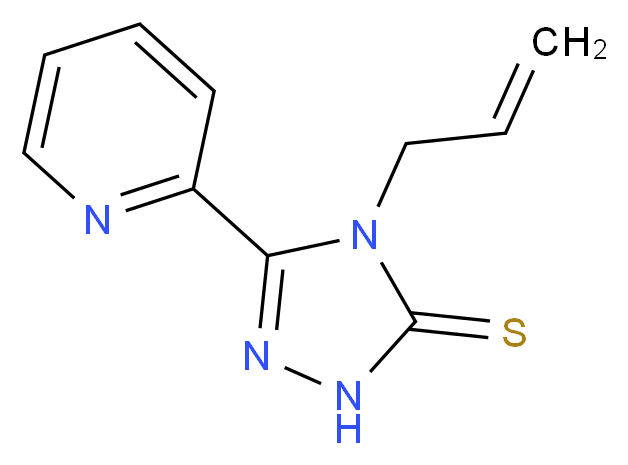 4-Allyl-2,4-dihydro-5-(pyridin-2-yl)-3H-1,2,4-triazole-3-thione_分子结构_CAS_91813-63-7)