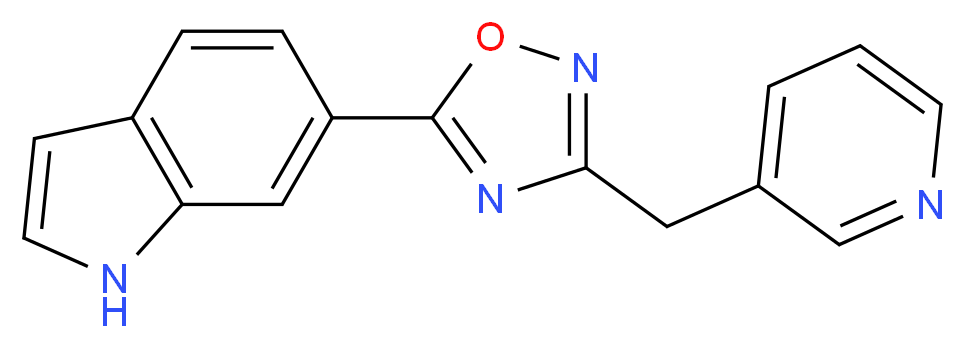 6-[3-(3-pyridinylmethyl)-1,2,4-oxadiazol-5-yl]-1H-indole_分子结构_CAS_)