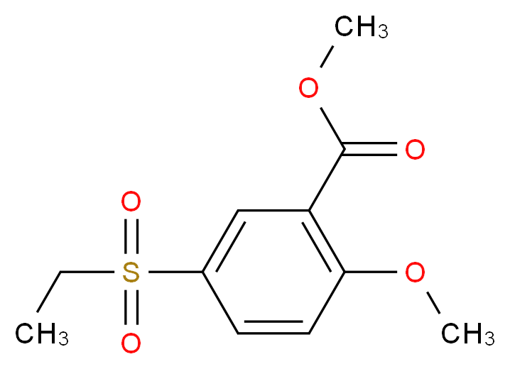 methyl 5-(ethanesulfonyl)-2-methoxybenzoate_分子结构_CAS_62140-67-4