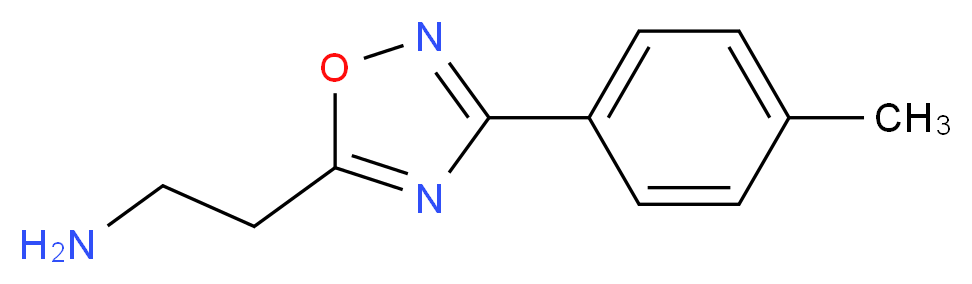 2-[3-(4-methylphenyl)-1,2,4-oxadiazol-5-yl]ethan-1-amine_分子结构_CAS_915922-82-6