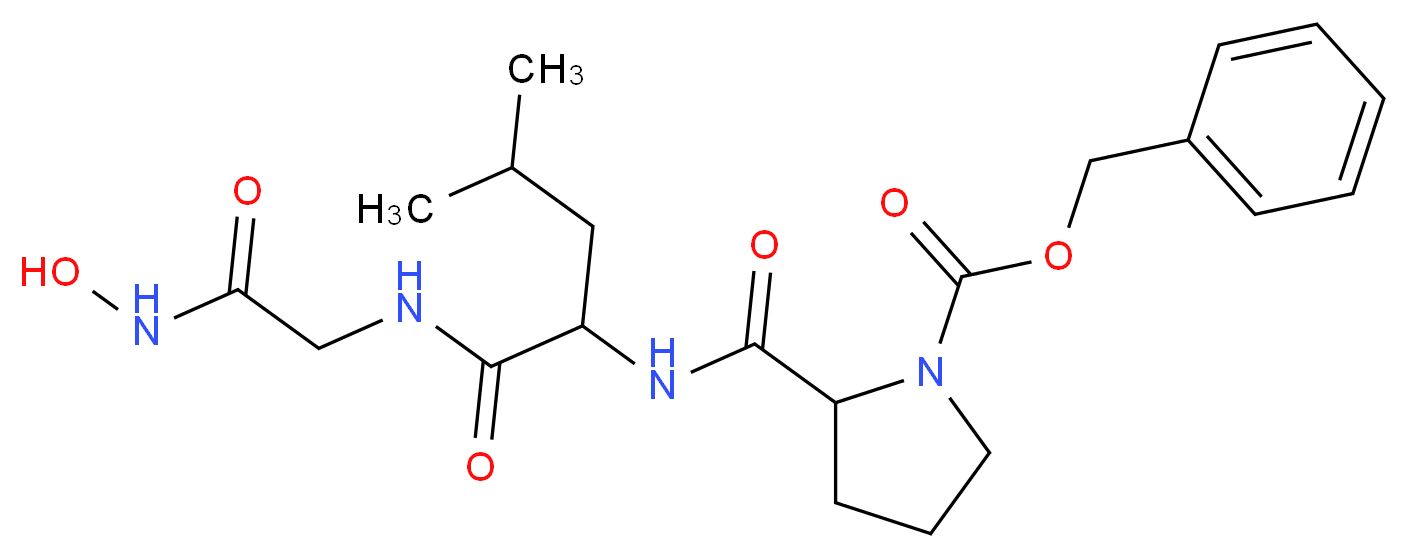 benzyl 2-[(1-{[(hydroxycarbamoyl)methyl]carbamoyl}-3-methylbutyl)carbamoyl]pyrrolidine-1-carboxylate_分子结构_CAS_103145-74-0