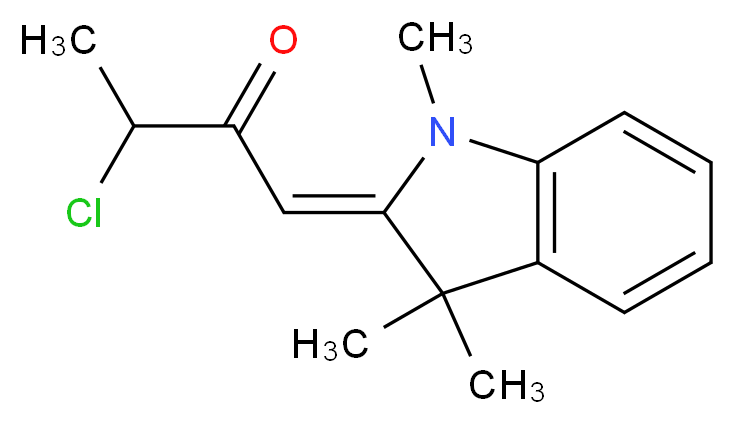 (1Z)-3-chloro-1-(1,3,3-trimethyl-1,3-dihydro-2H-indol-2-ylidene)butan-2-one_分子结构_CAS_)