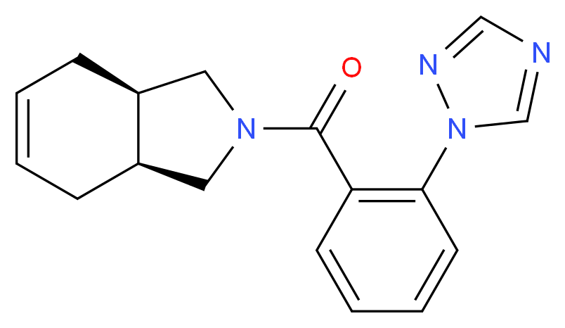 (3aR*,7aS*)-2-[2-(1H-1,2,4-triazol-1-yl)benzoyl]-2,3,3a,4,7,7a-hexahydro-1H-isoindole_分子结构_CAS_)