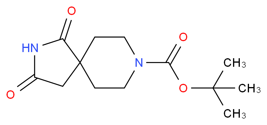 tert-butyl 1,3-dioxo-2,8-diazaspiro[4.5]decane-8-carboxylate_分子结构_CAS_752234-60-9