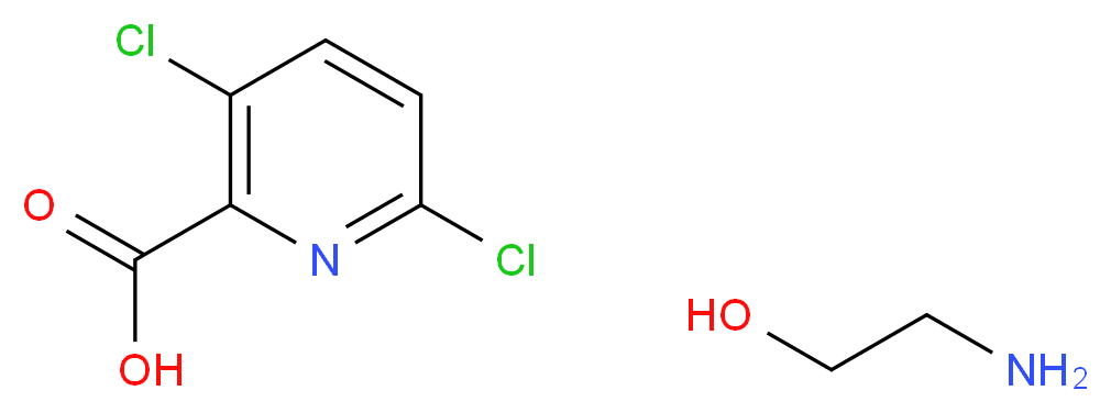 2-aminoethan-1-ol; 3,6-dichloropyridine-2-carboxylic acid_分子结构_CAS_57754-85-5